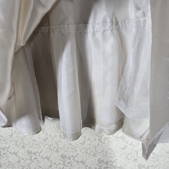 Haley Logan by Adrianna Papell Strapless Dress sz 3/4* Beige Chiffon Embroidered - Picture 11 of 16